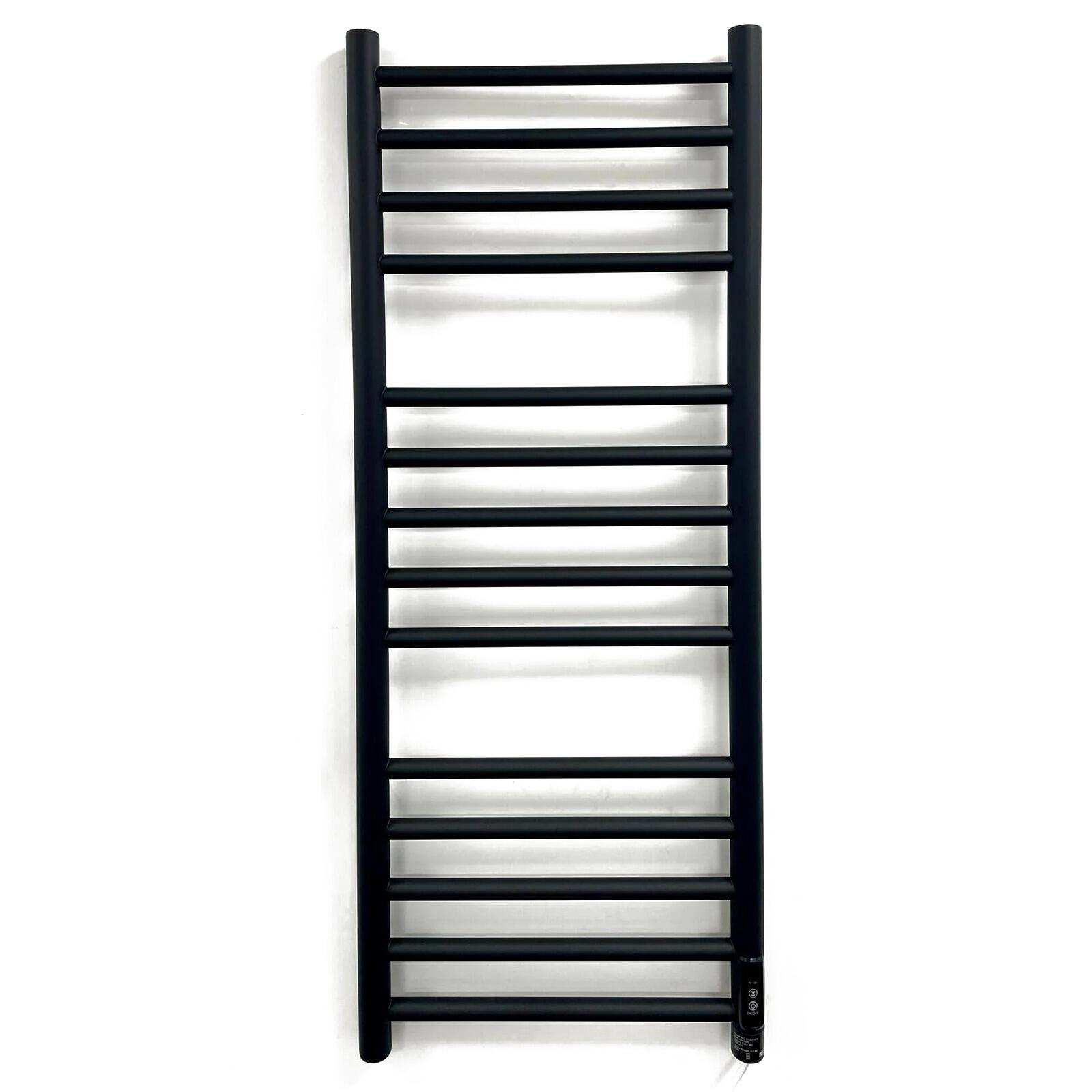Black Electric Heated Towel Rail Bathroom Radiator