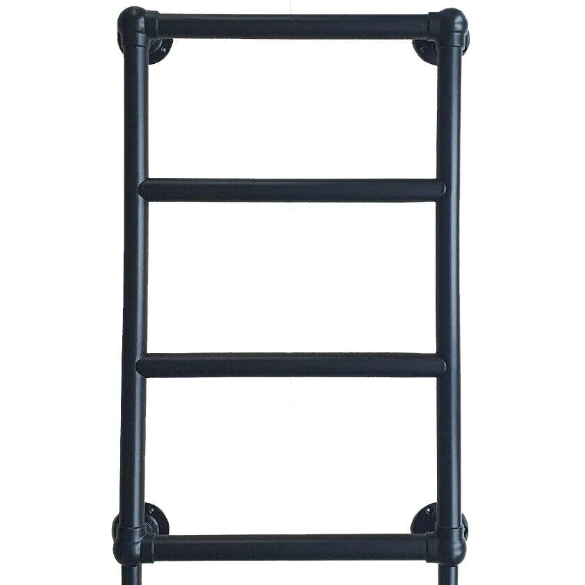 Black Brass Ball Jointed Heated Towel Rail and Bathroom Radiator