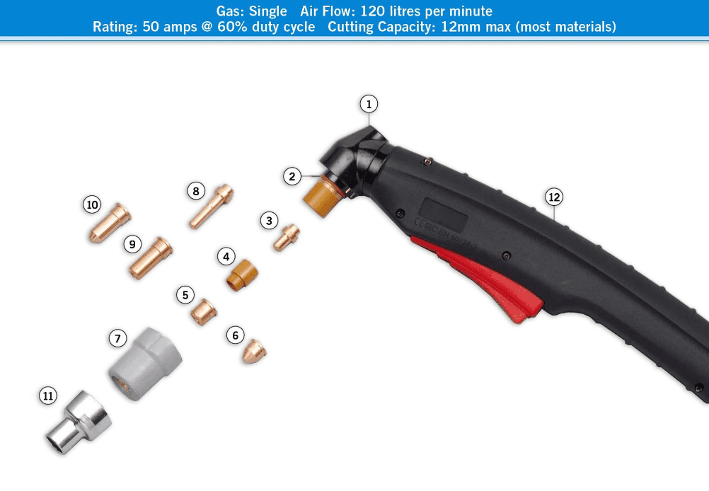 Cut 40 Plasma Torch Consumables