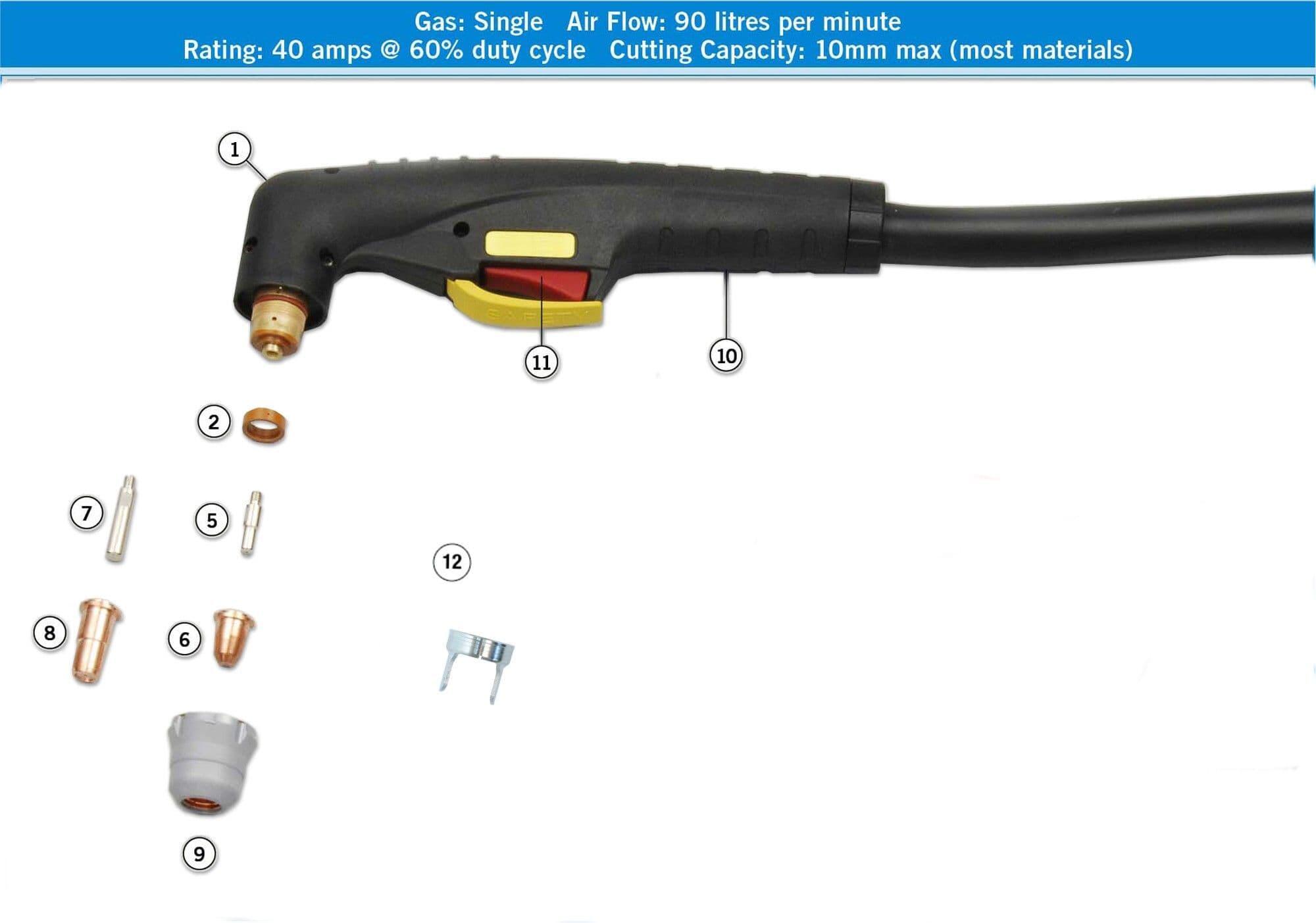 Trafimet S25/25K/30/35K & S45 Plasma Torch Consumables