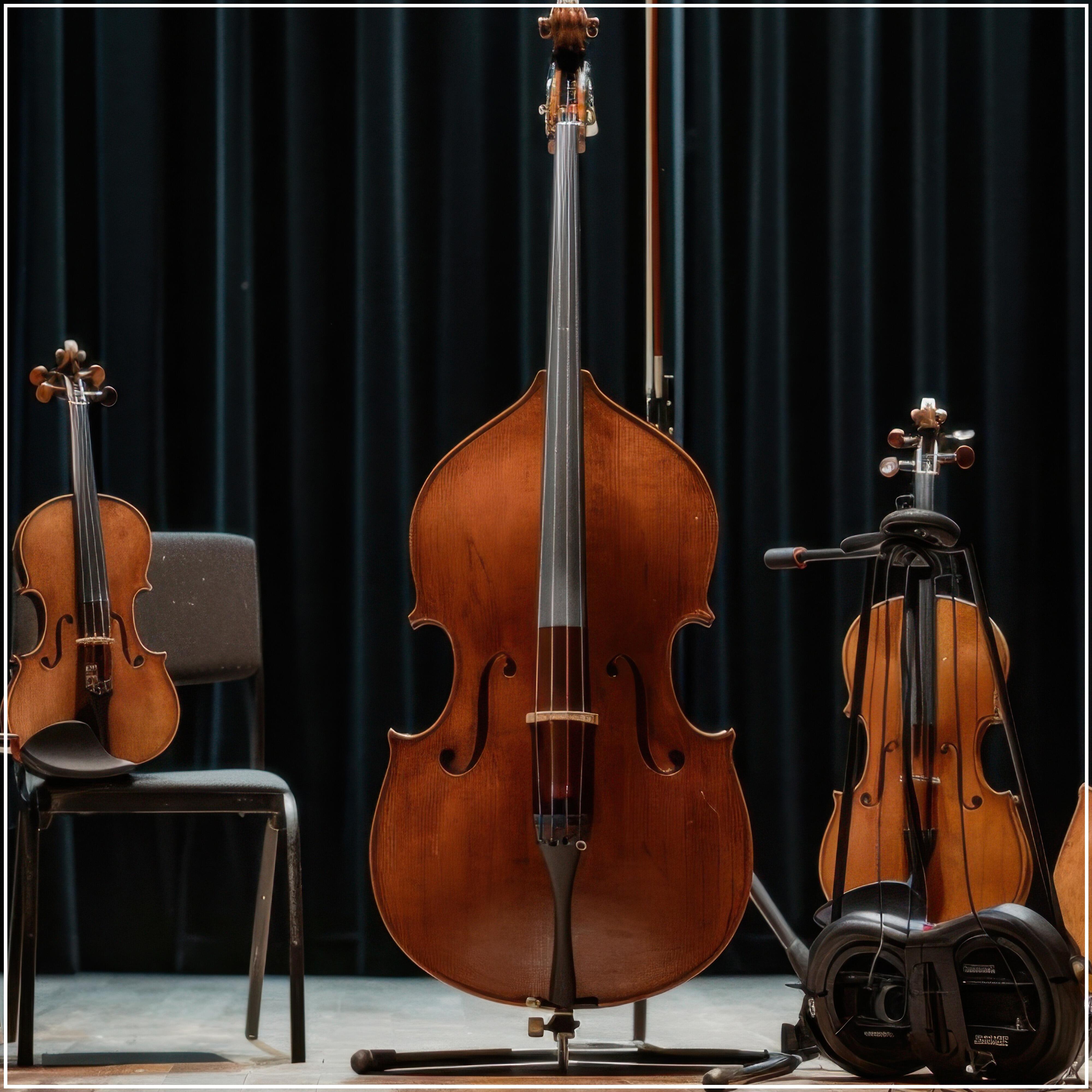 A selection of quality, European made, bowed instruments.