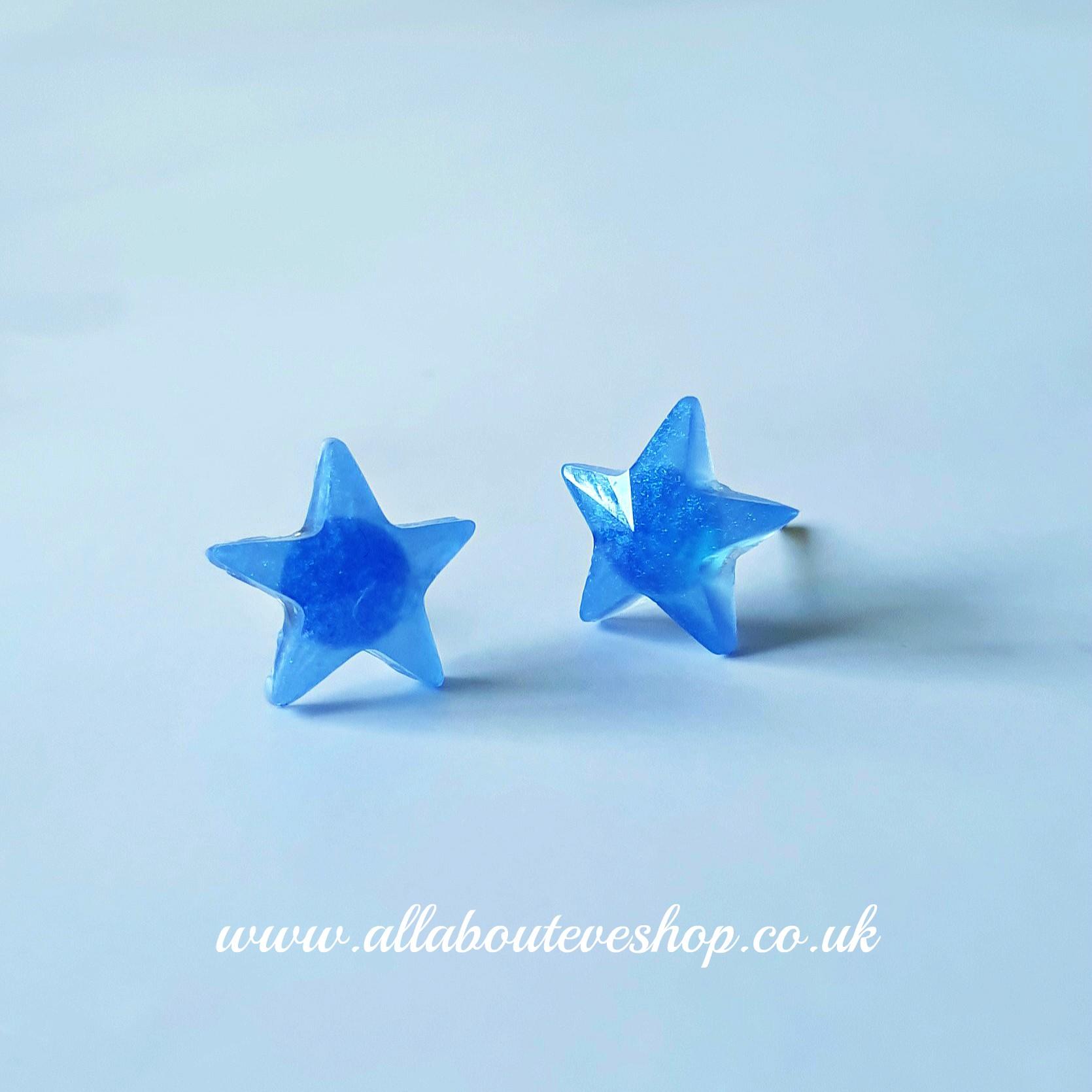 Blue star studs