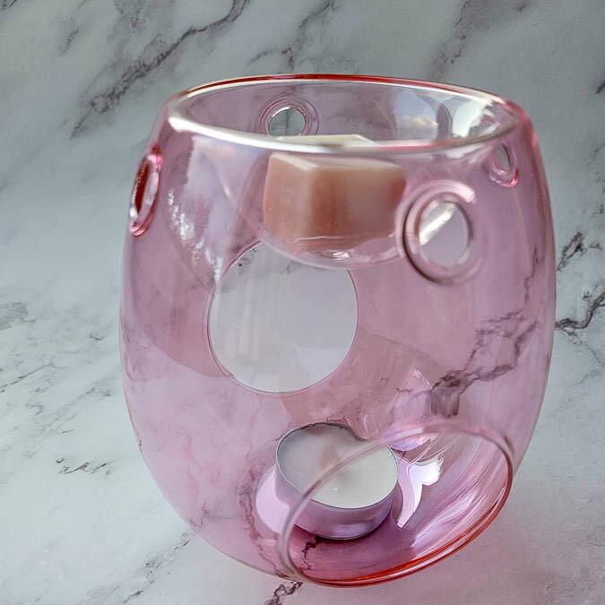 Pink Glass Wax Melt Burner