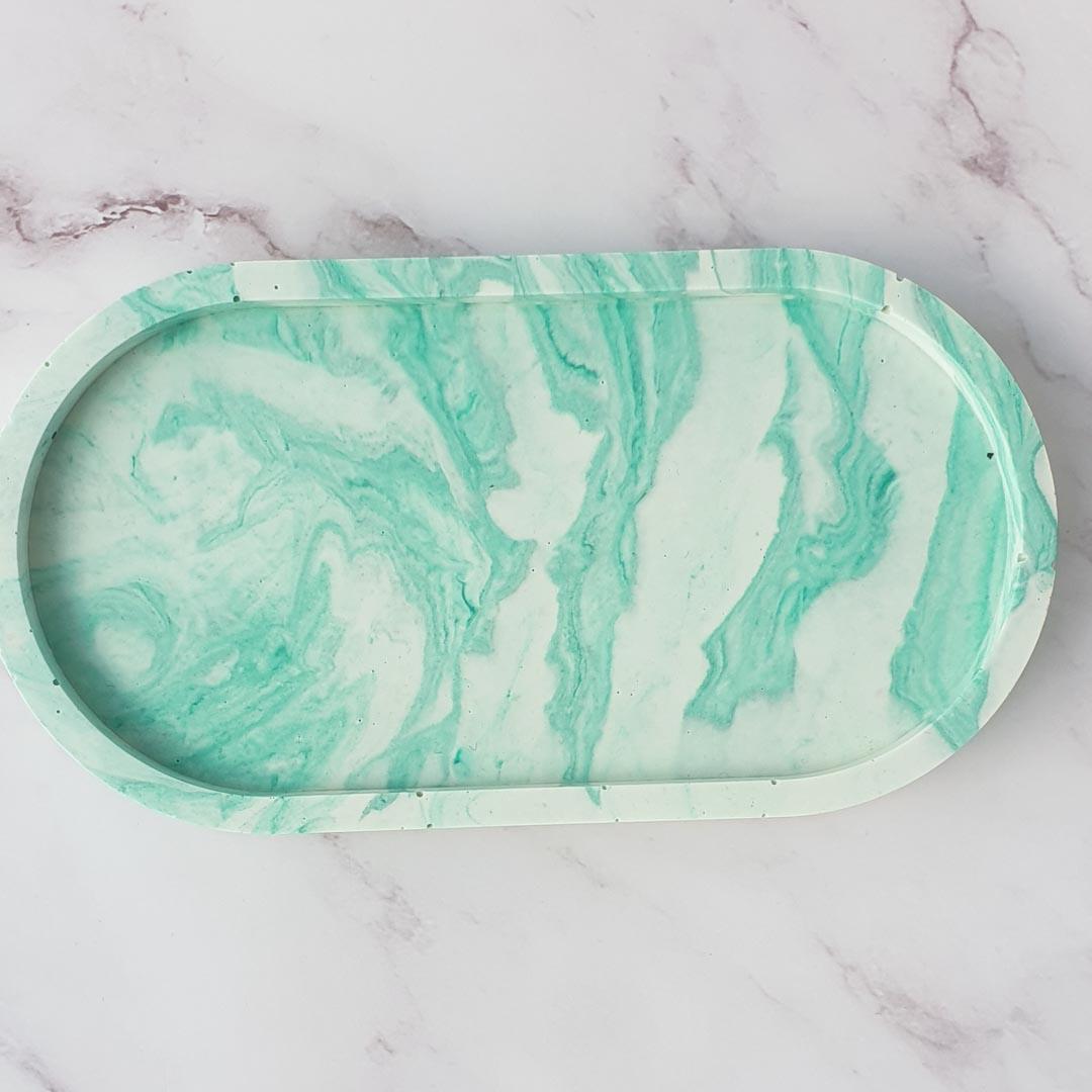Green Marble Oval
