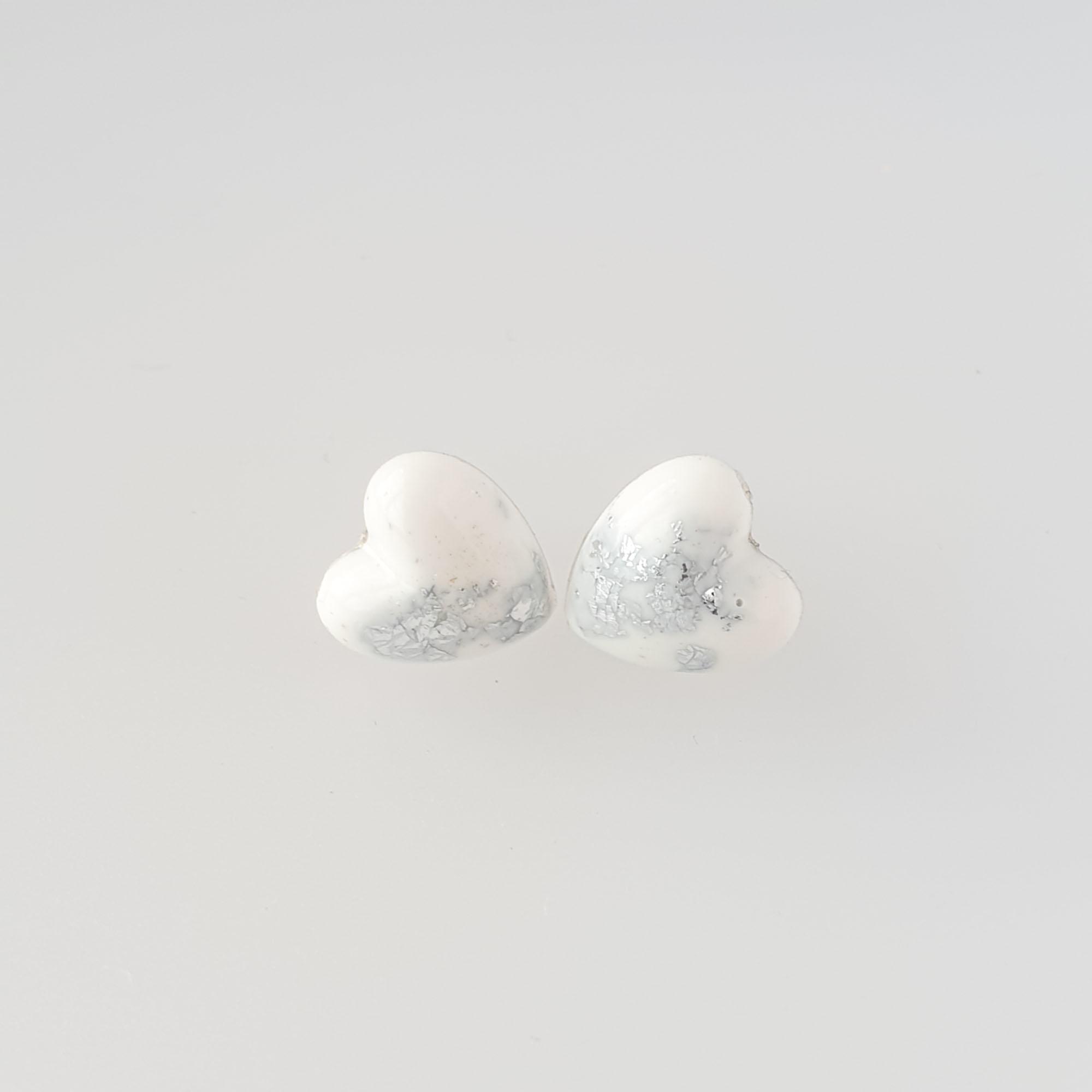 White & Silver Foil hearts