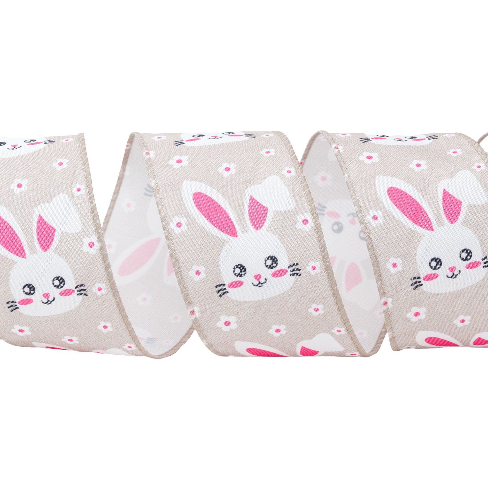 Wired Easter Bunny Ribbon 63mm x 10y HRBW025