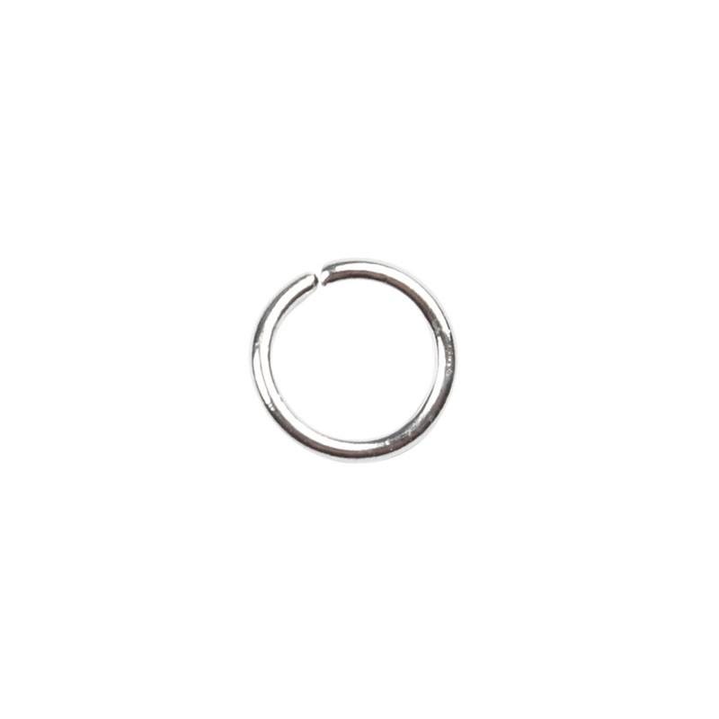 Creativ - Round Jump Rings, 0,7 mm, silver-plated, SP, 500 pcs - CC61379