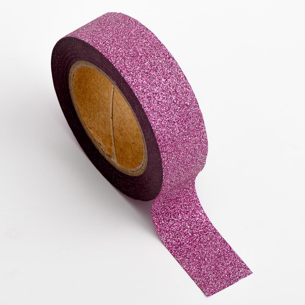 Glitter Adhesive Tape Rose Pink