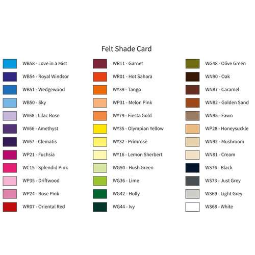 Sky Blue Wool Mix Craft Felt Fabric WB50 - Colourful Felt