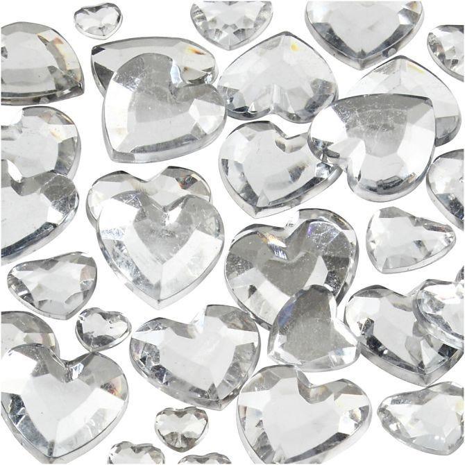 Silver Rhinestone Heart Silver Heart Rhinestones - CC52242