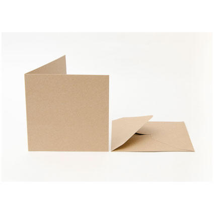 Cards & Envelopes 6 x 6 Recycled Kraft
