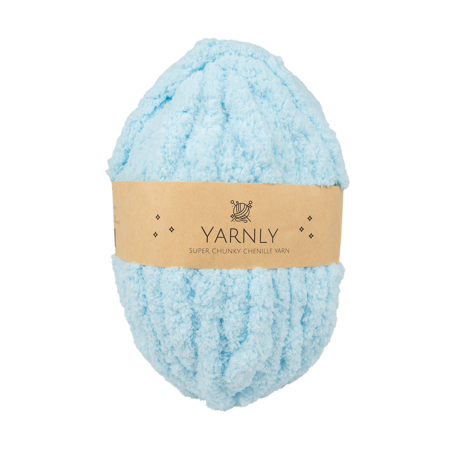 Fine Rivet Tool Super Chunky Chenille Yarn Pale Blue 245g Per Ball x 2 Balls Per Pack ...