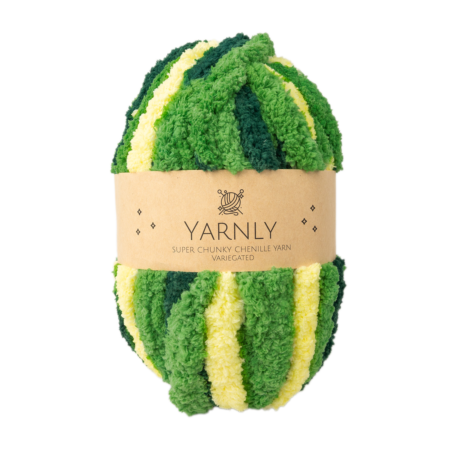 Fine Rivet Tool Super Chunky Chenille Variegated Yarn Green 245g Per Ball x 2 Ball 27m ...