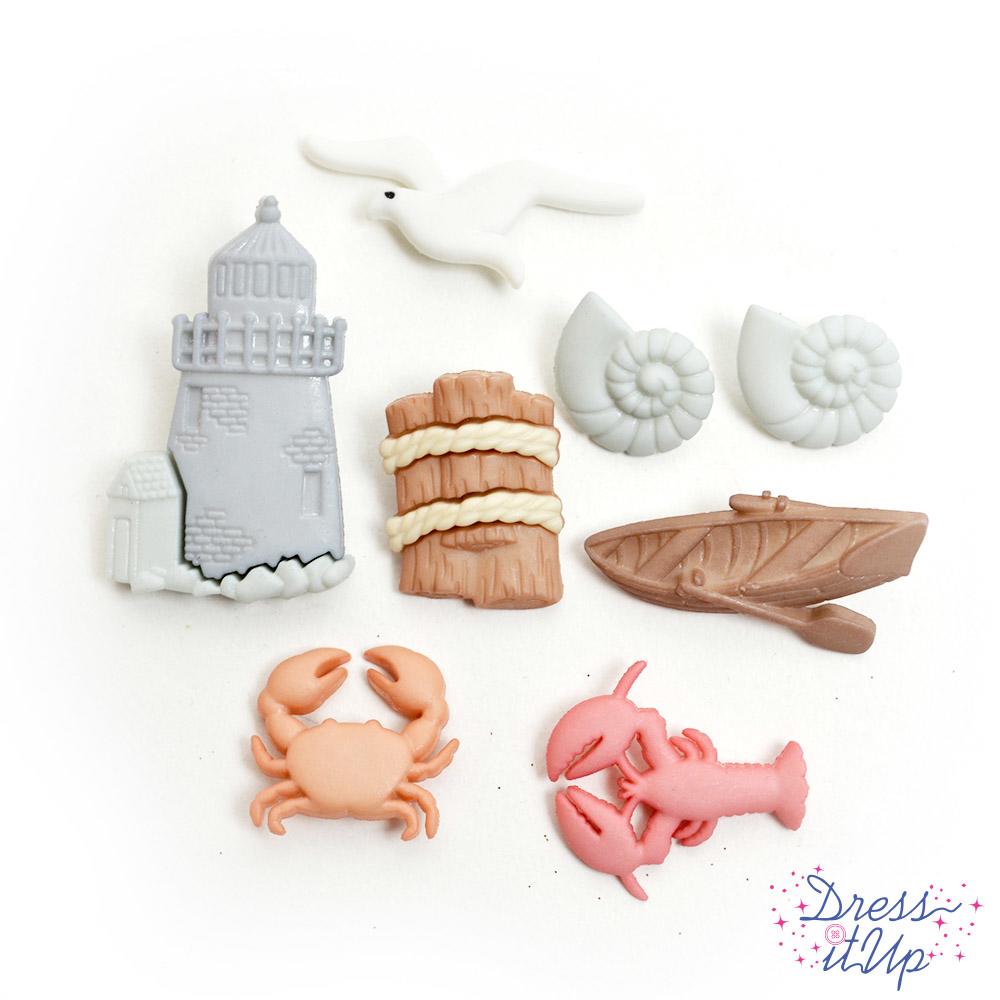 DIU01549 - Dress It Up! Buttons - Ocean View