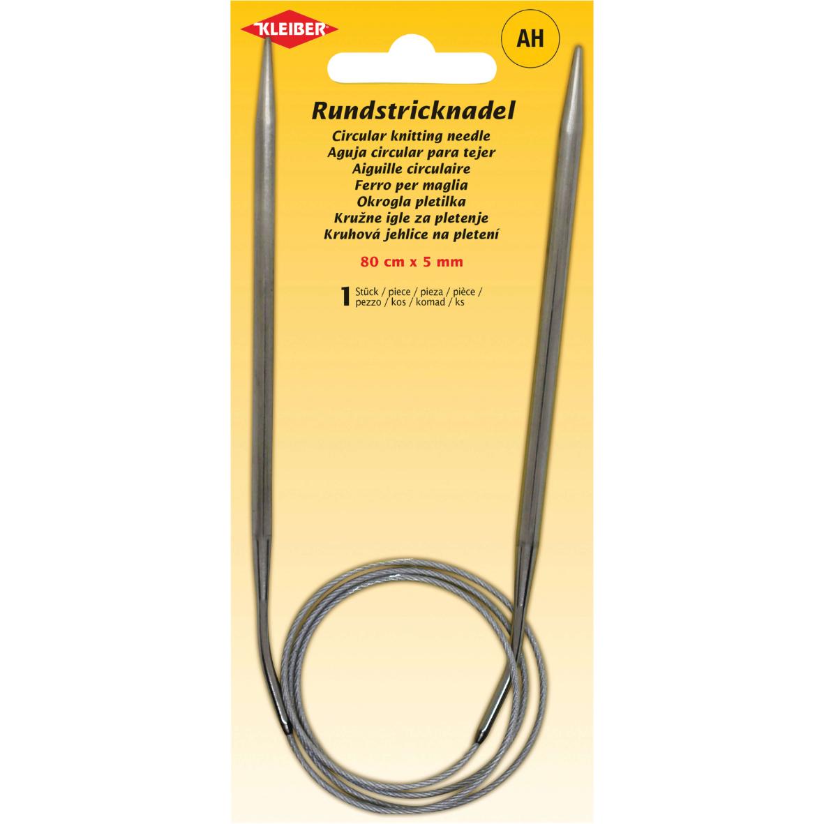 K69956 Kleiber Circular Knitting Needles 5mm x 80cm