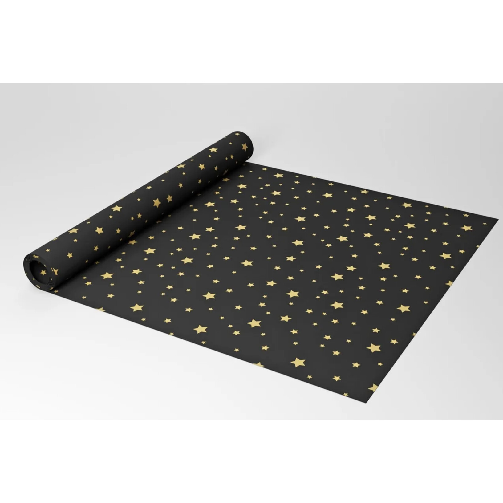 Black/Gold Star Kraft Paper 50cm x 100m APPA3424