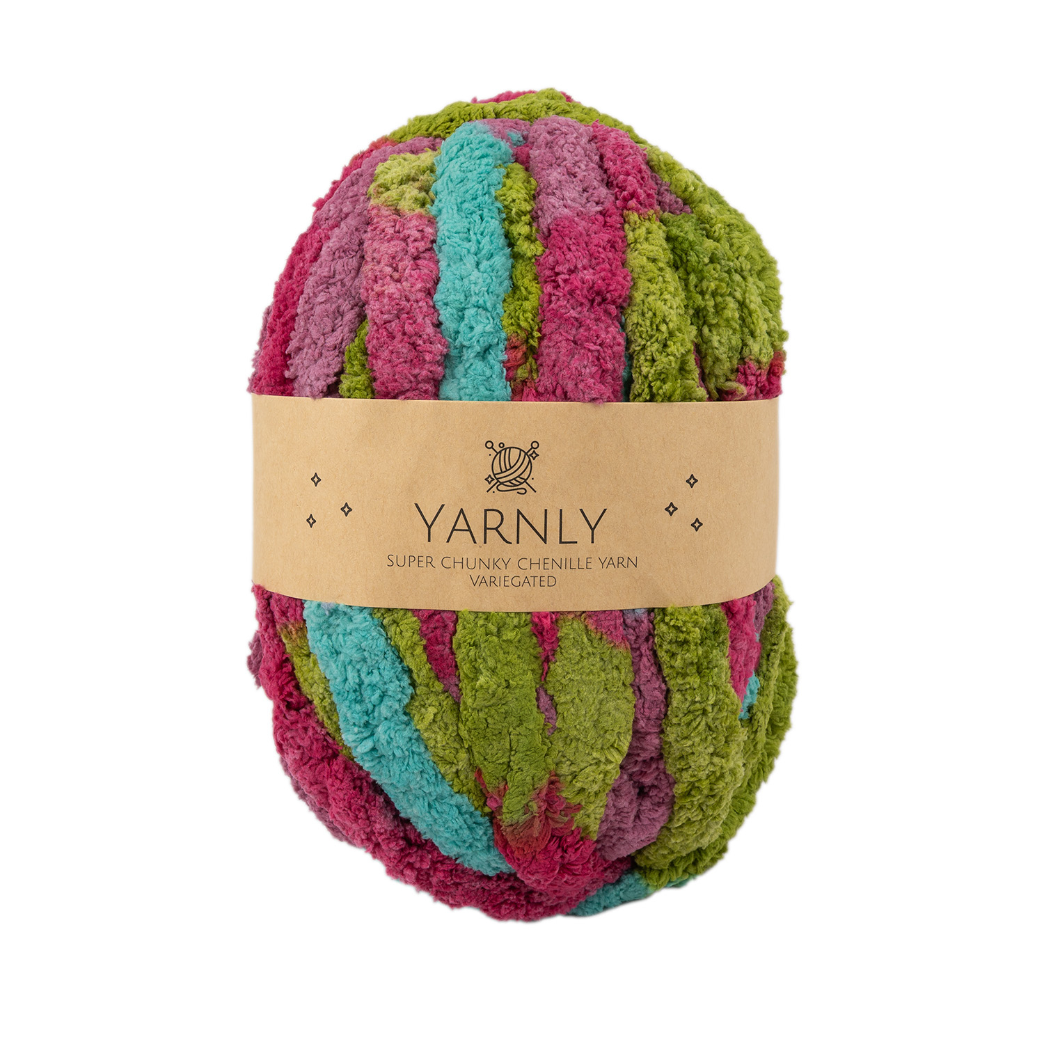 Fine Rivet Tool Super Chunky Chenille Variegated Yarn Bright 245g Per Ball x 2 Ball 27m ...