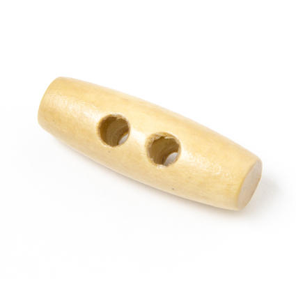 Wooden Drilled 2 Hole Toggle 45mm CW3245