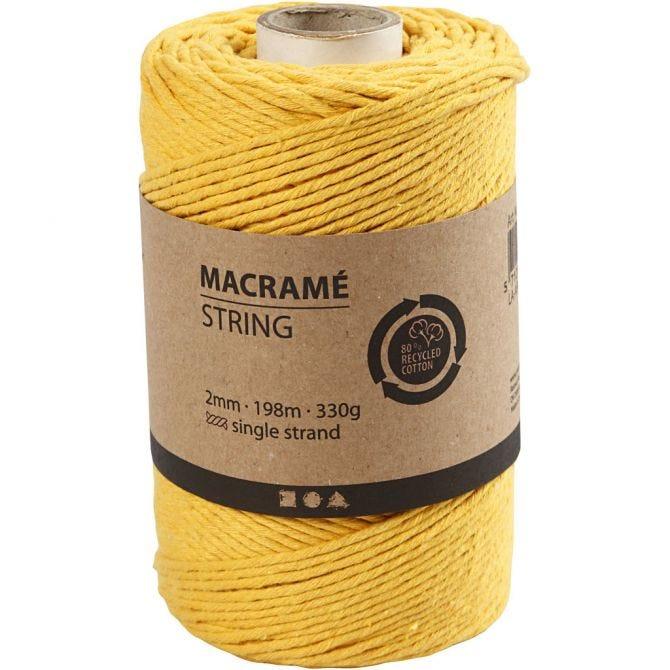 2mm - Macramé cord - Yellow - 198m - CC414762