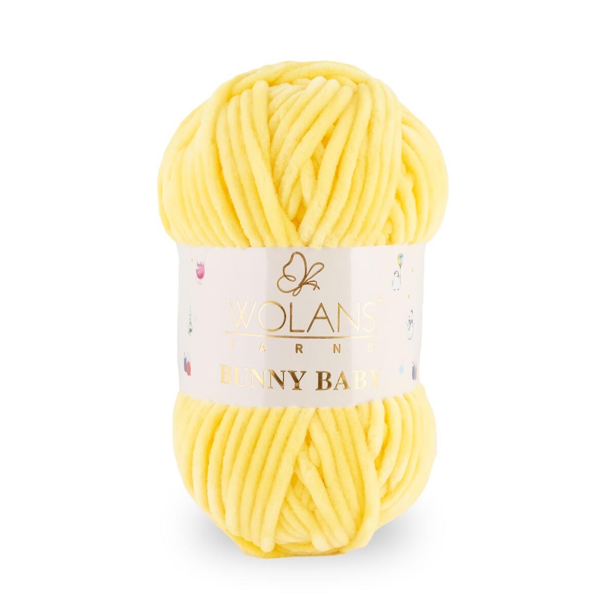 WY10044 Wolans Yarn Bunny Baby 100% Polyester 100g x 5 Balls Lemon Wolans