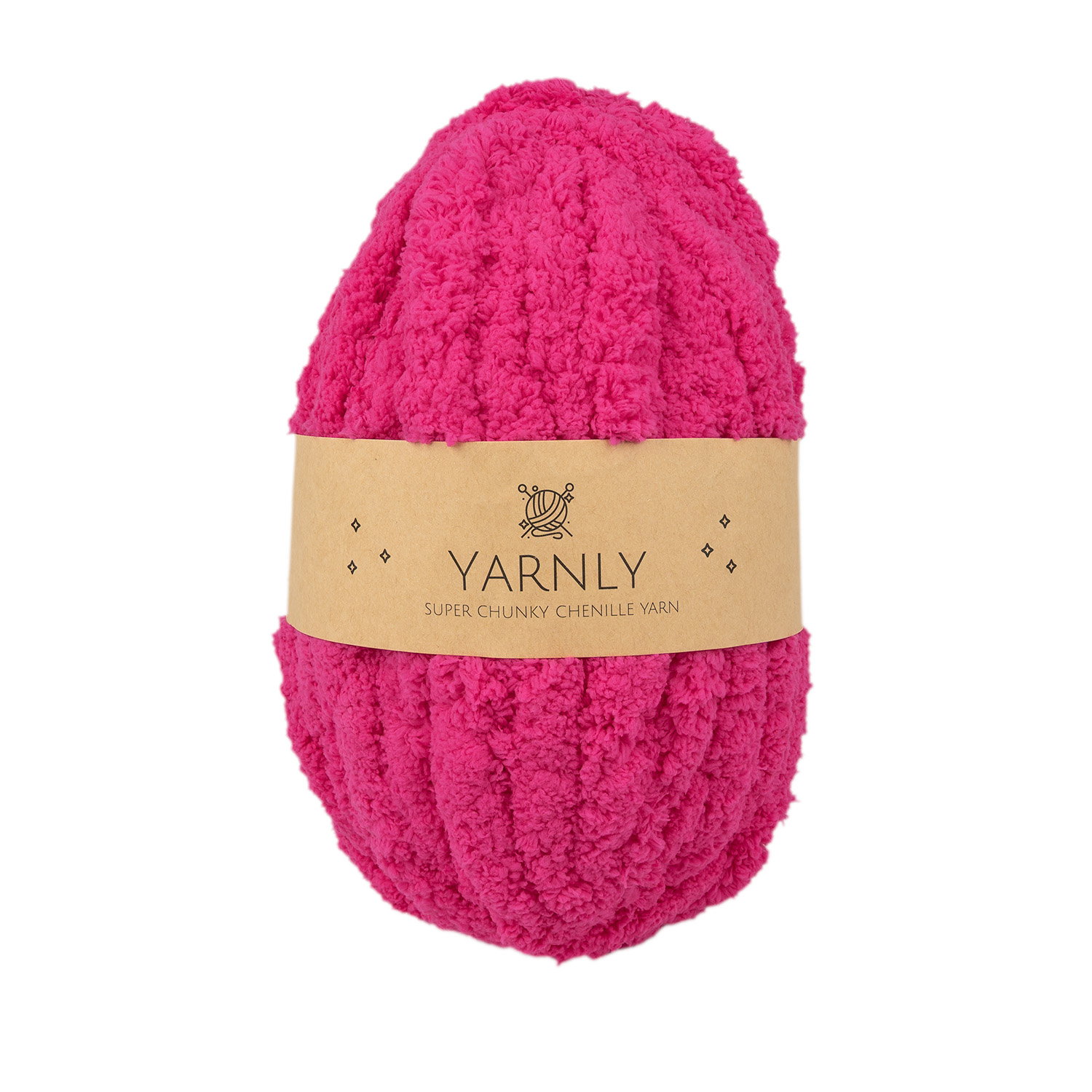 Fine Rivet Tool Super Chunky Chenille Yarn Fuchsia 245g Per Ball x 2 Ball Per Pack 27m ...