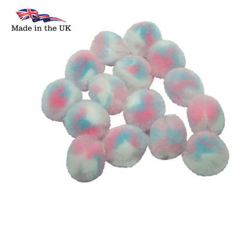 40mm Baby Blue Pom-Poms 100pcs JT265BBL