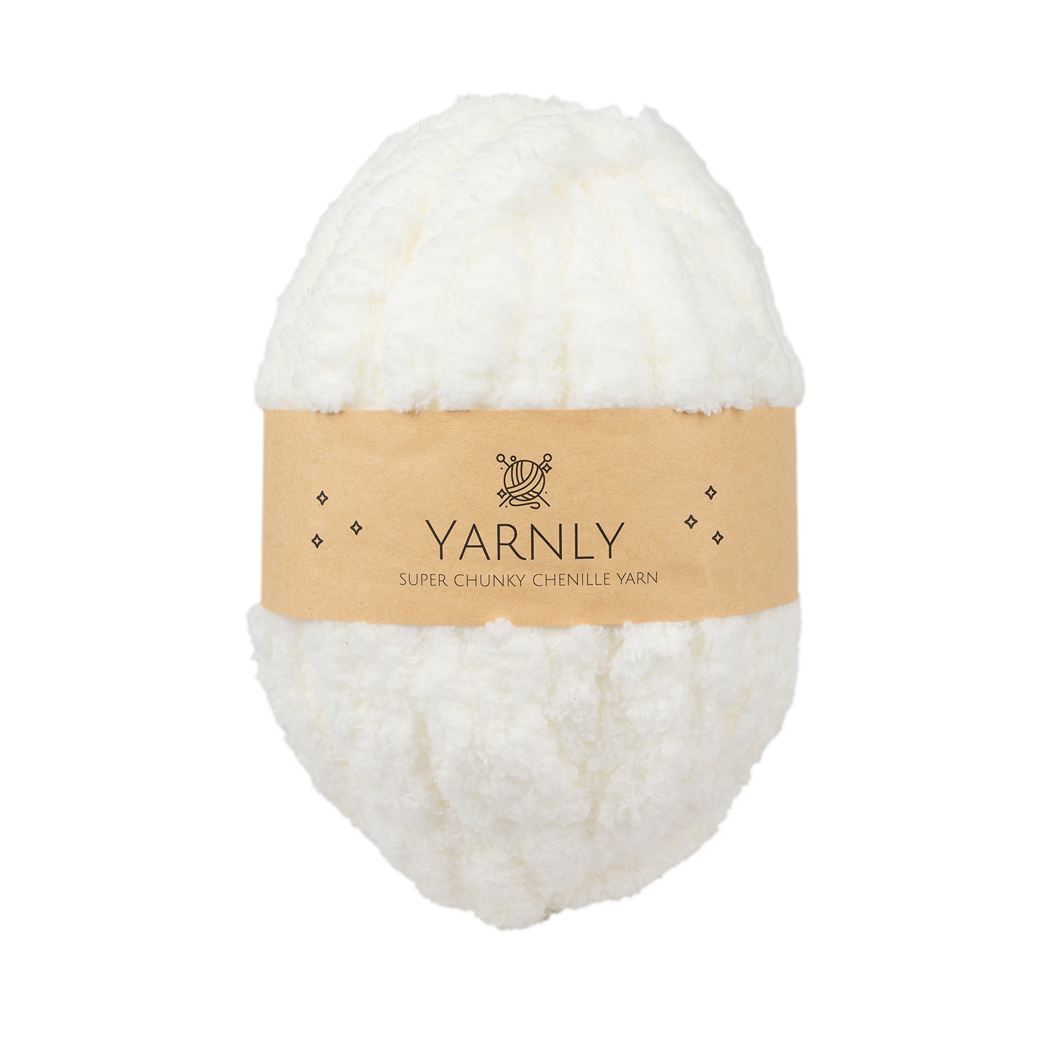 Fine Rivet Tool Super Chunky Chenille Yarn White 245g Per Ball x 2 Balls Per Pack 27m ...