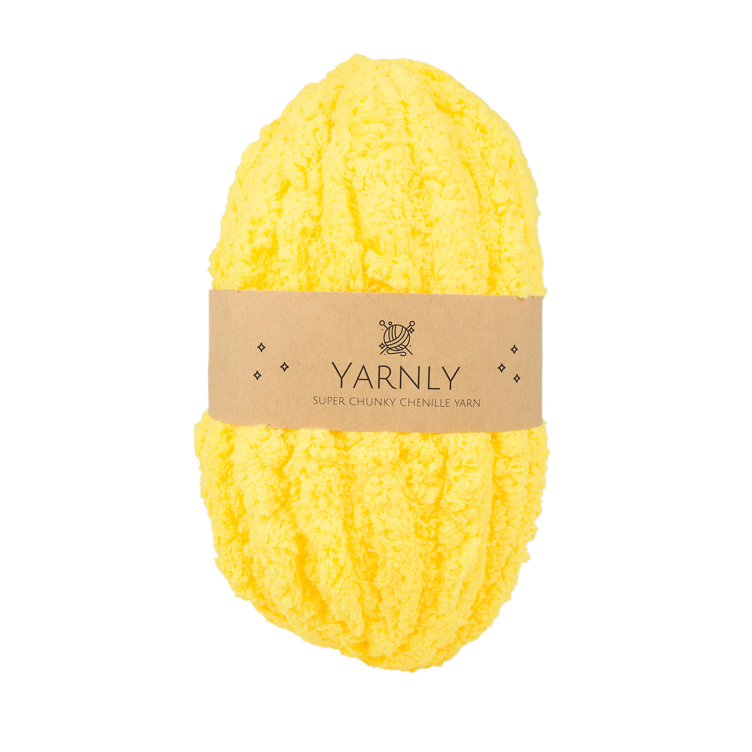 Fine Rivet Tool Super Chunky Chenille Yarn Lemon 245g Per Ball x 2 Balls Per Pack 27m ...