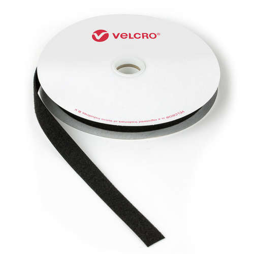 VELCRO® Brand Extra Thin Stick On Fastener 50mm x 25m Black