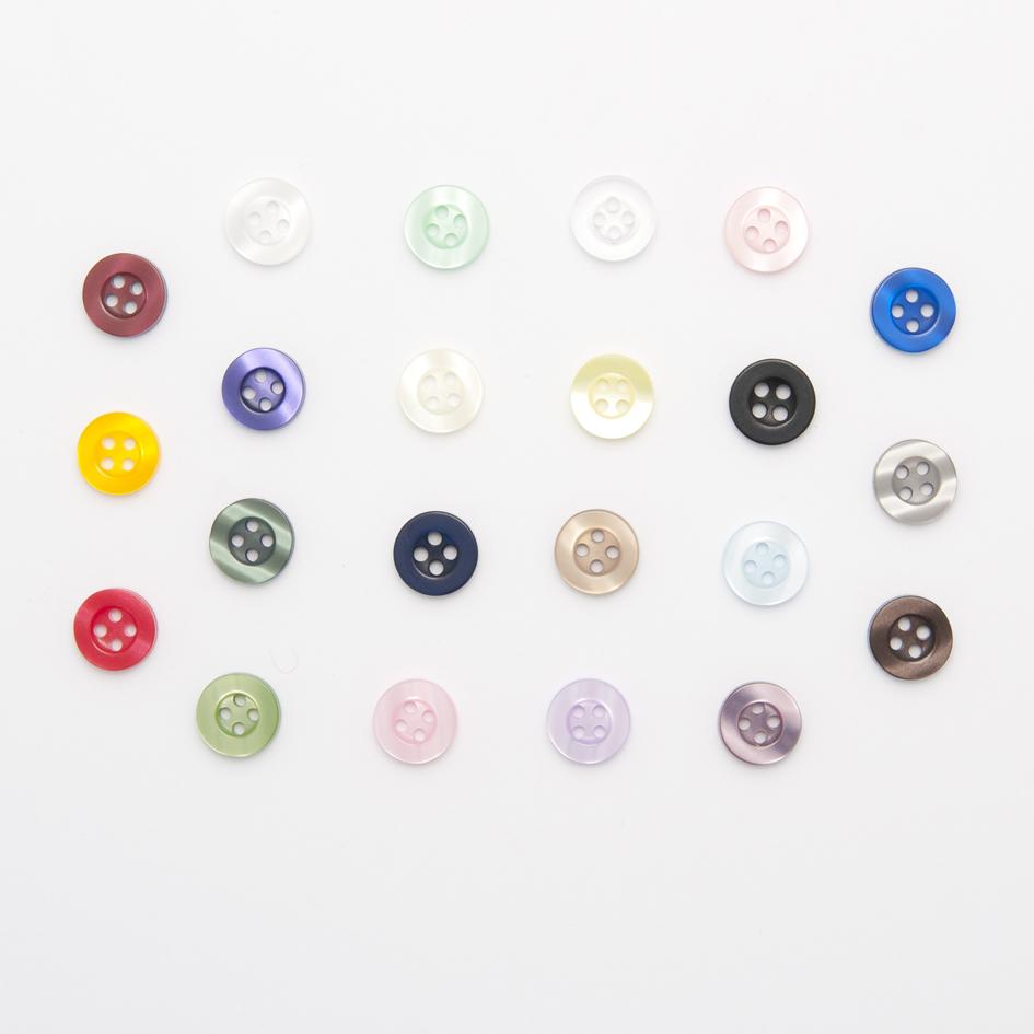 Pack of 100 Colourful Buttons 4-Hole Round Buttons Colourful