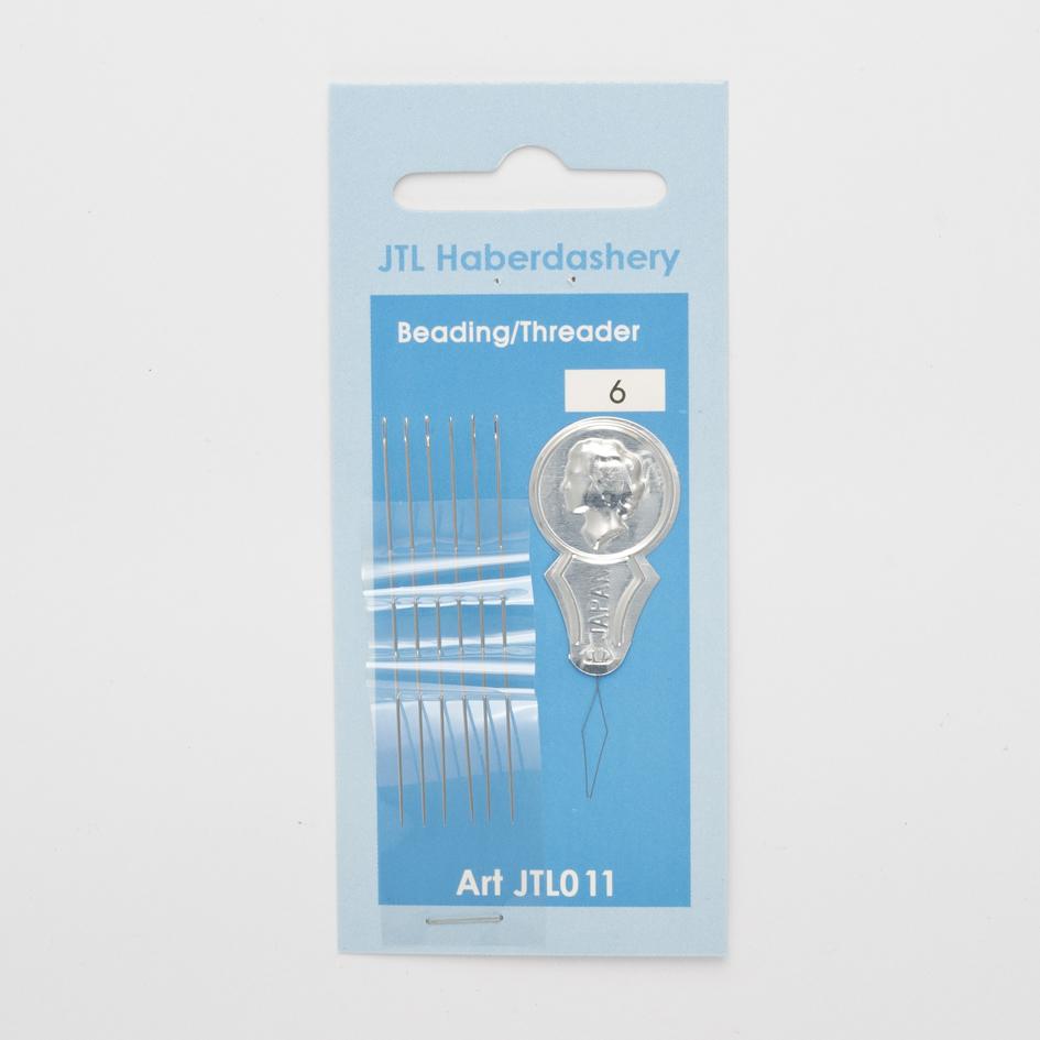 Sewing Needles Beading & Threader 7 Piece Card JTL011