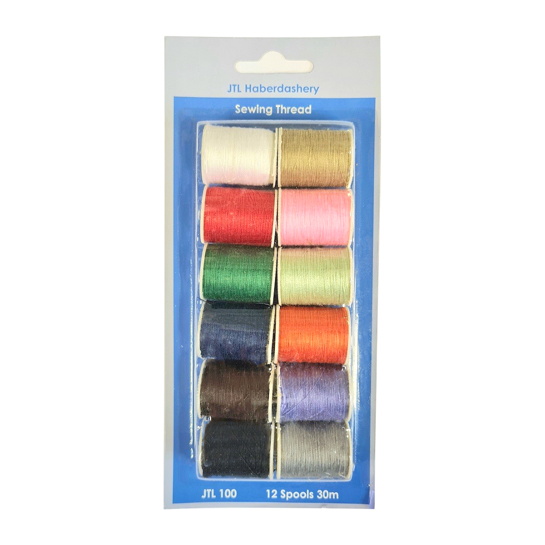 Sewing Thread 30 Metre 1 X BOX (10CARDS) JTL100