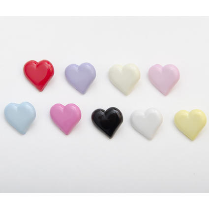 Heart Shank Buttons 100 Piece Bag CN33