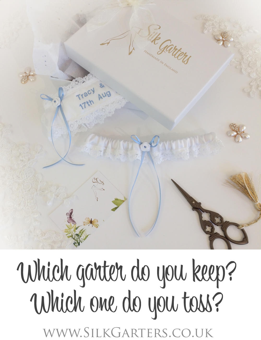 Wedding Garter FAQ's answered by luxury wedding garter specialist 'Silk