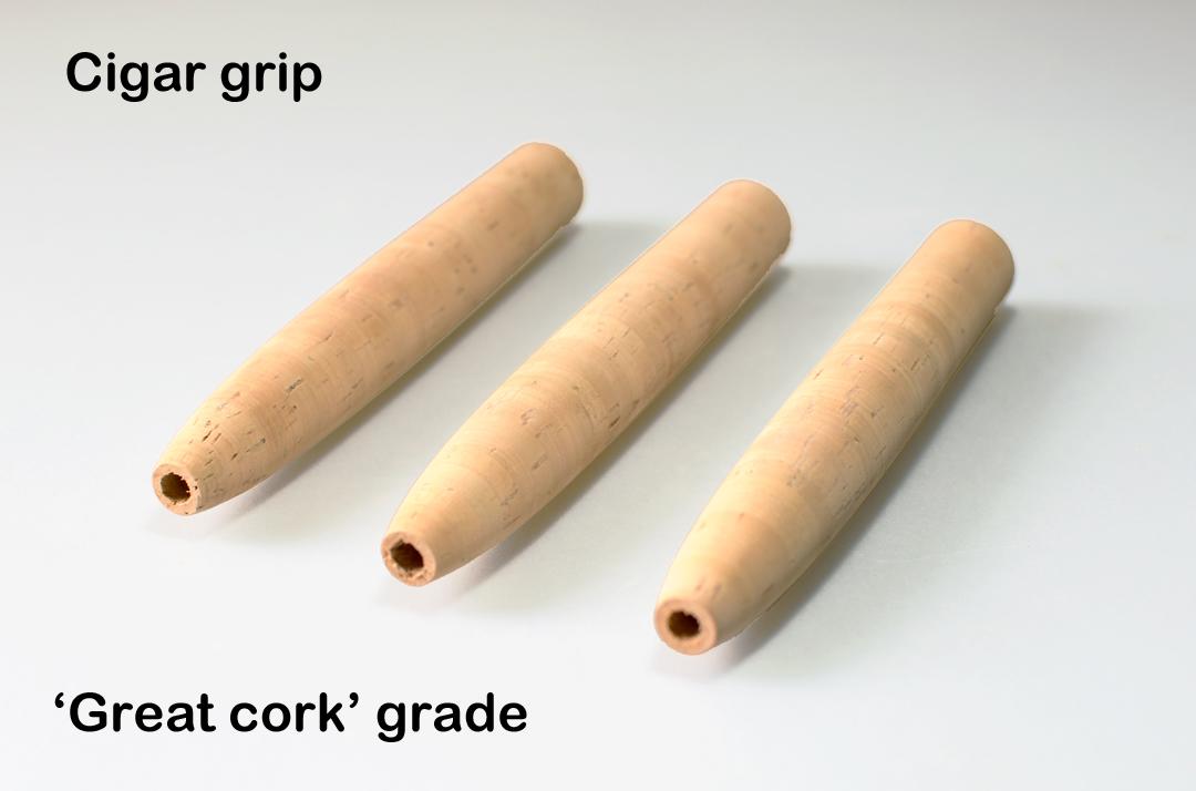 Cigar cork handle for fly rods