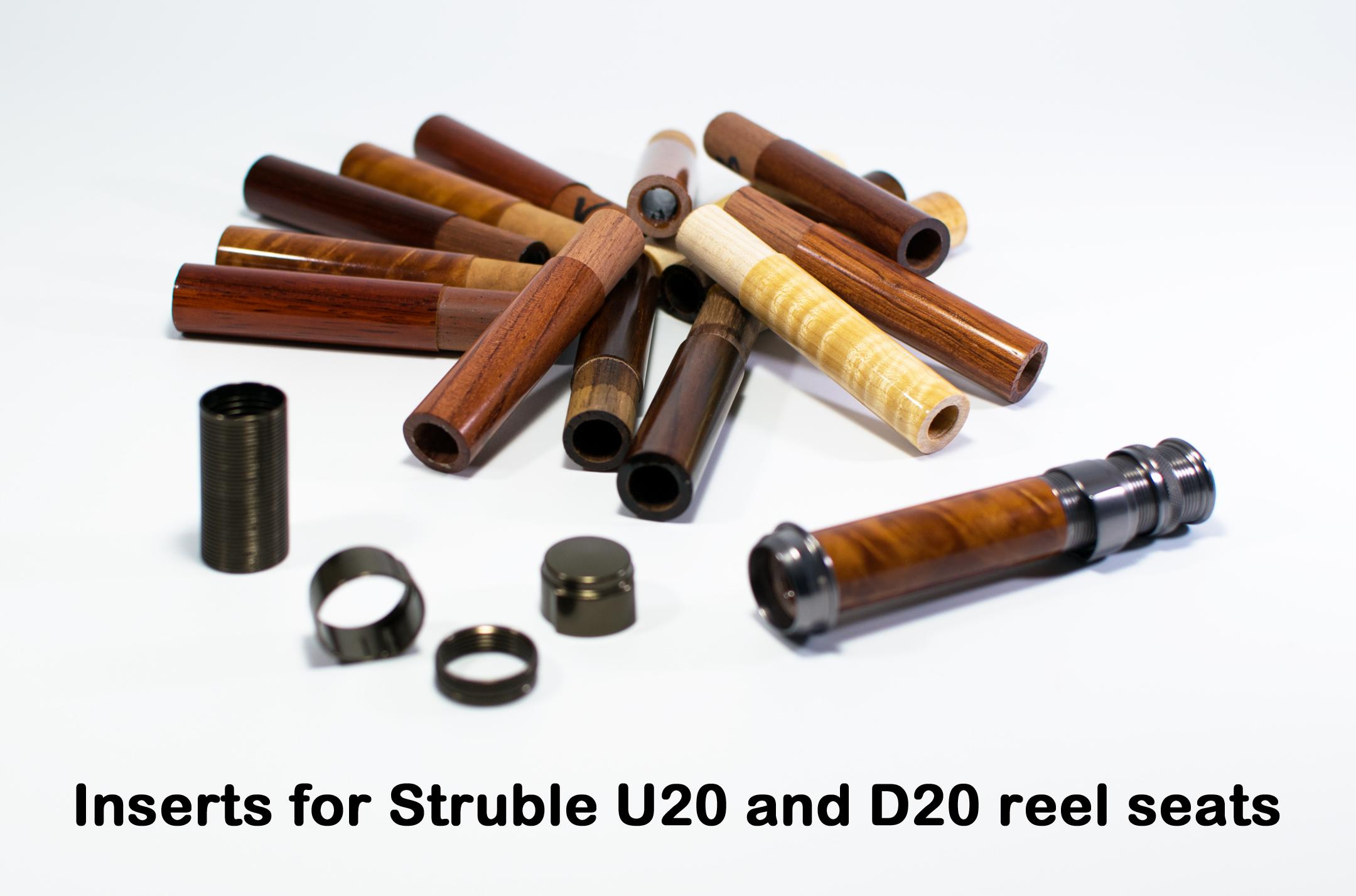 Struble hardwood inserts for reel seat model U20 and D20