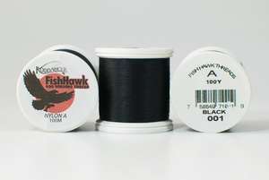 Fishhawk nylon rod wrapping thread  001 Black