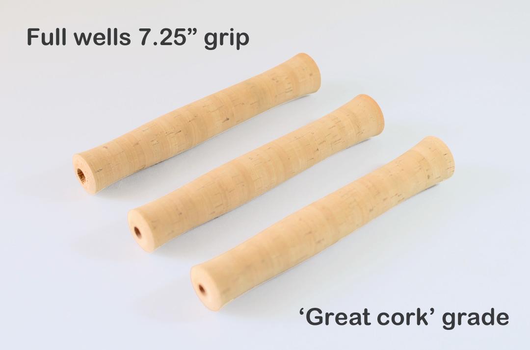 Full wells 7.25" fly rod cork grip