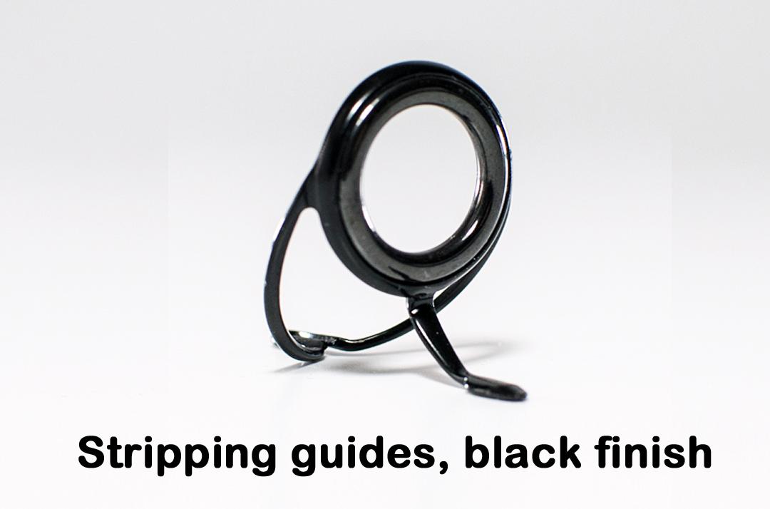 Fly rod stripping guides black finish
