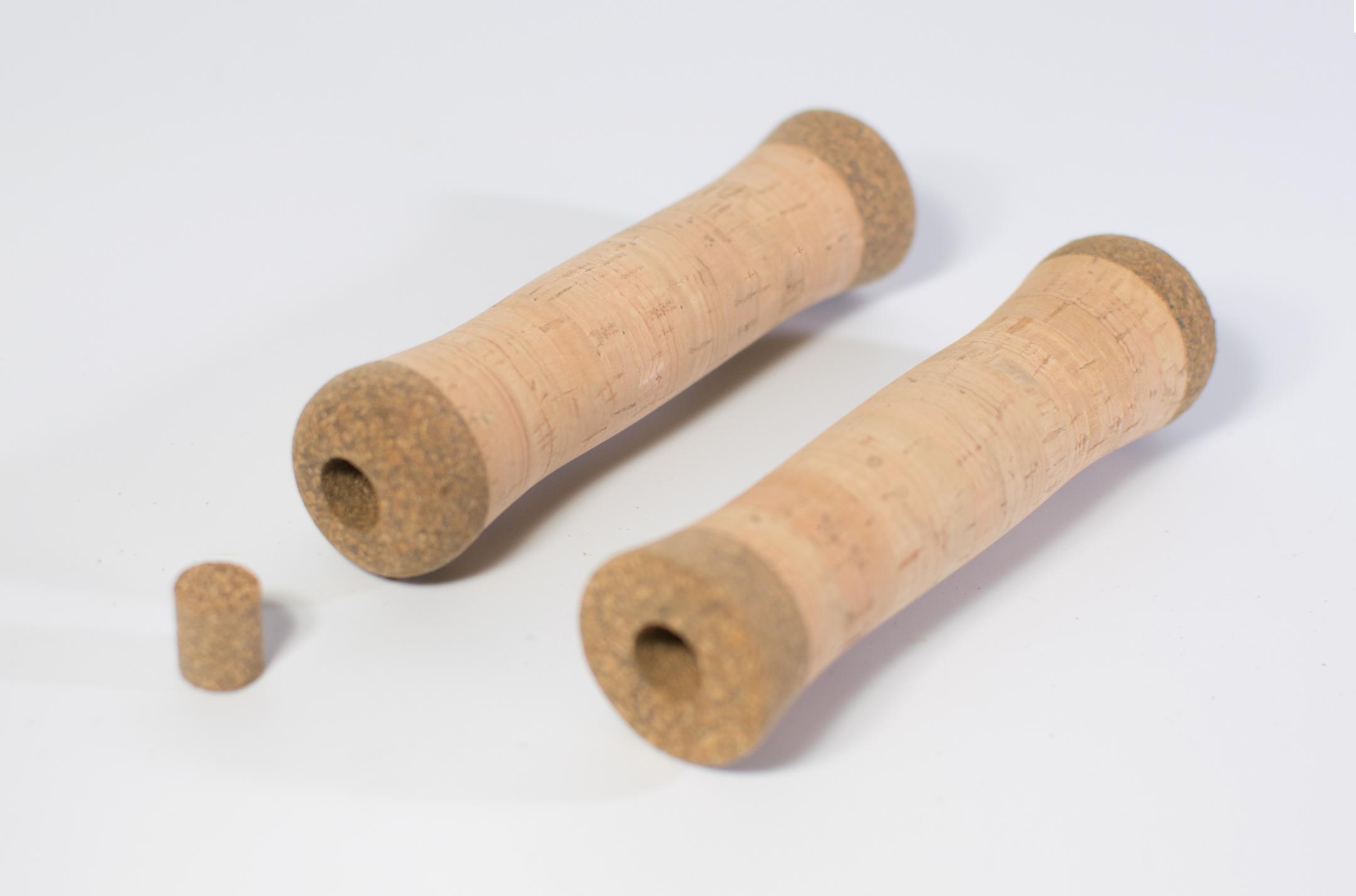 Switch Rod Cork Grip Kit with Burled Trim Ends 15" 
