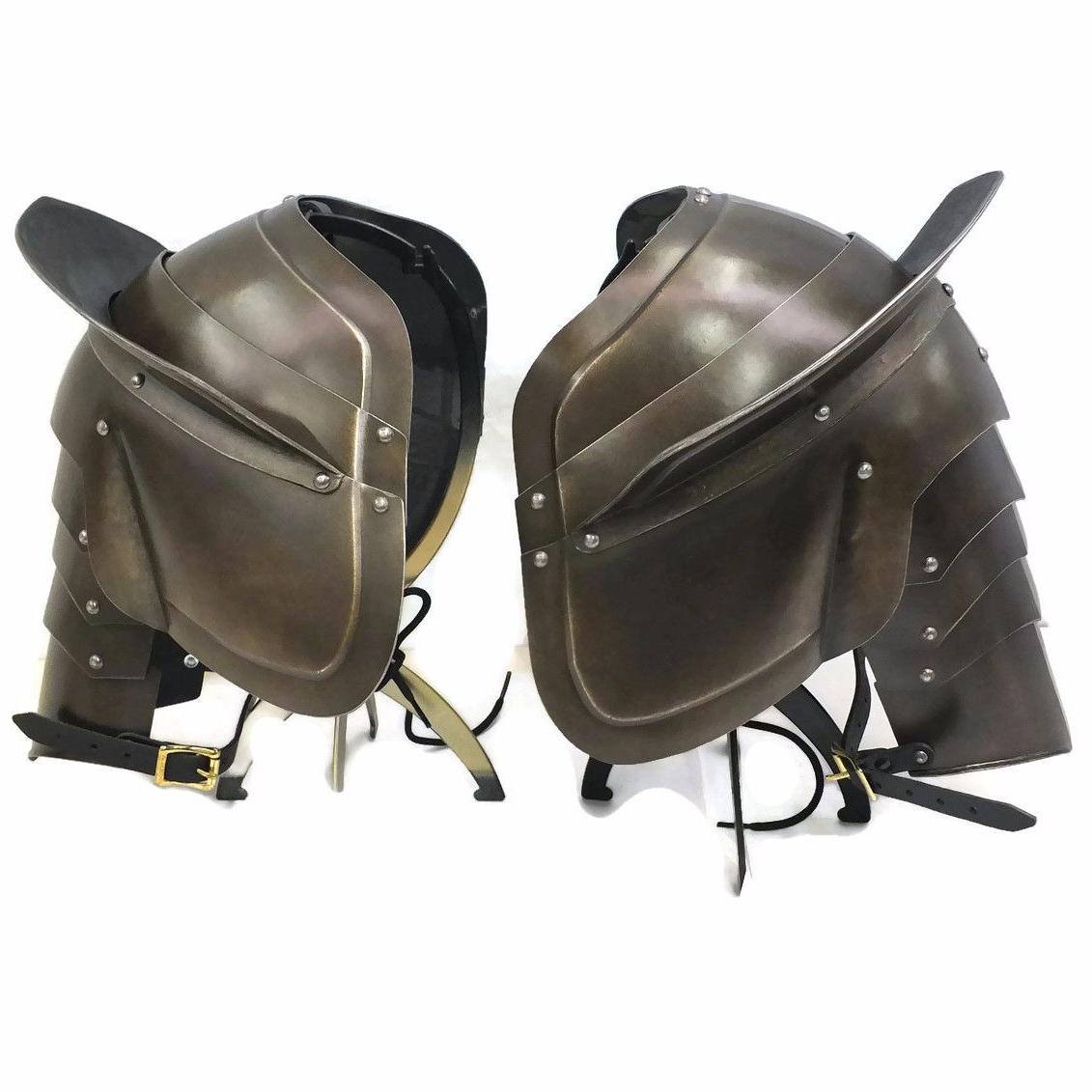 Milanese shoulder larp armour