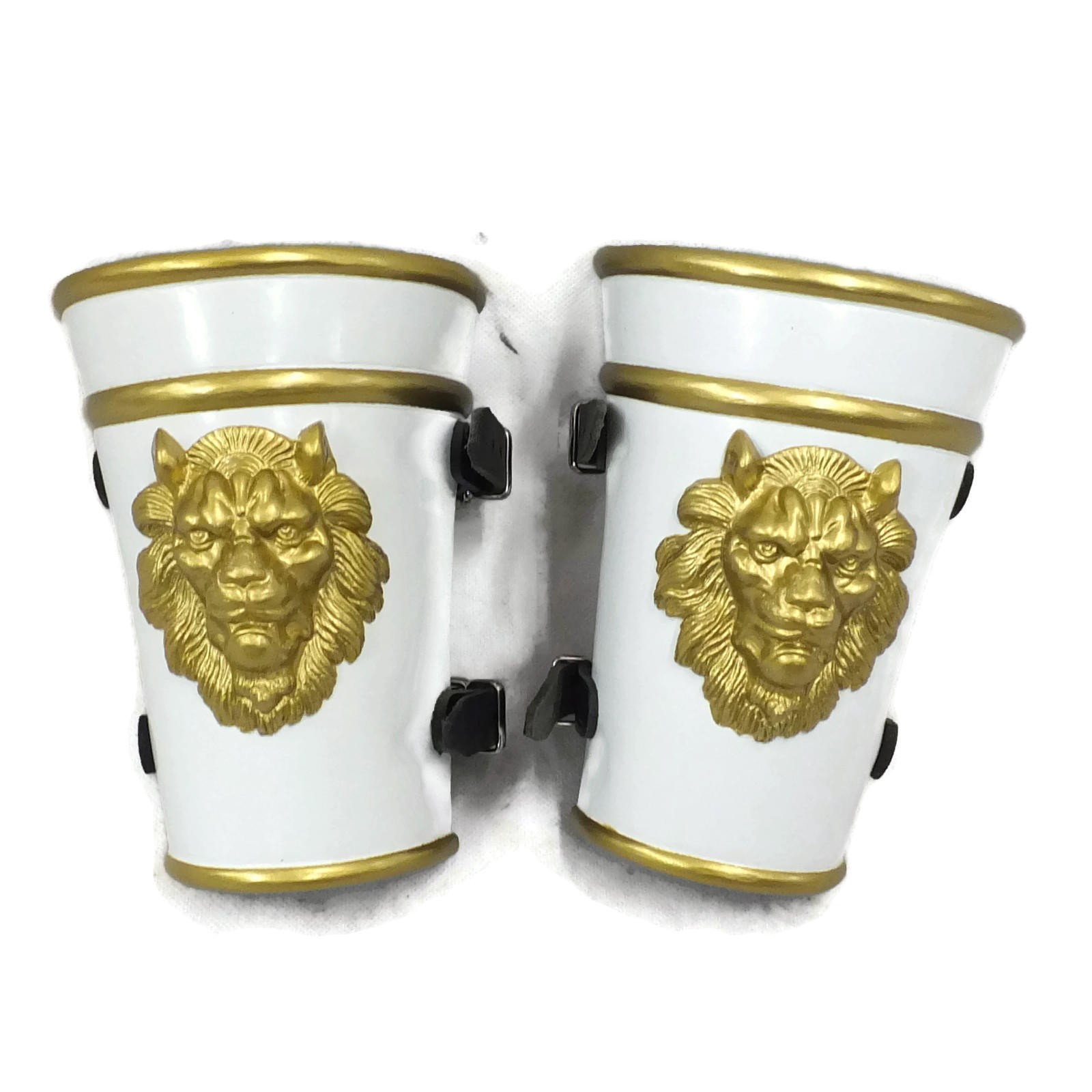 White/Gold Lion Bracers