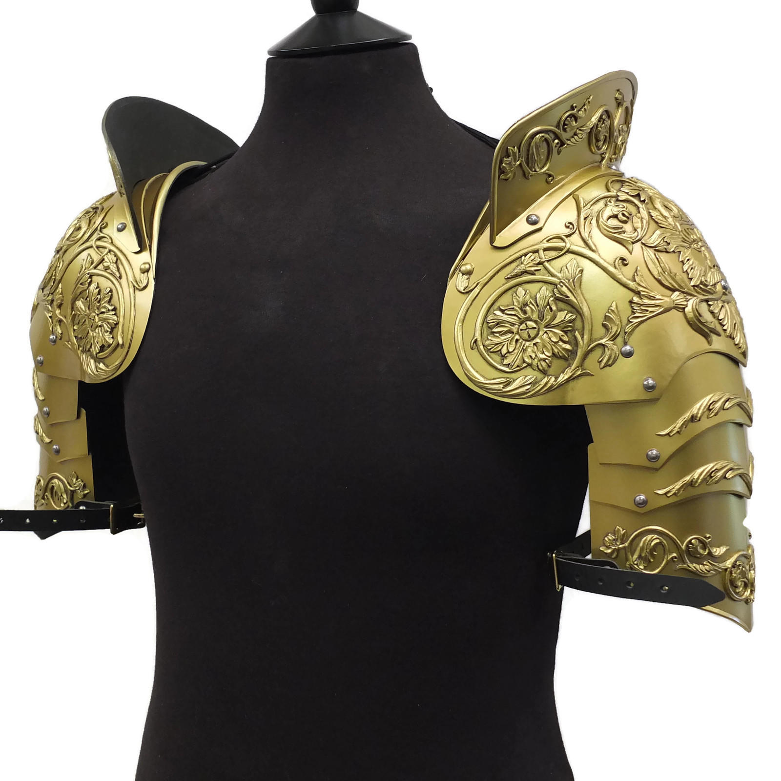 negroli style larp shoulder armour