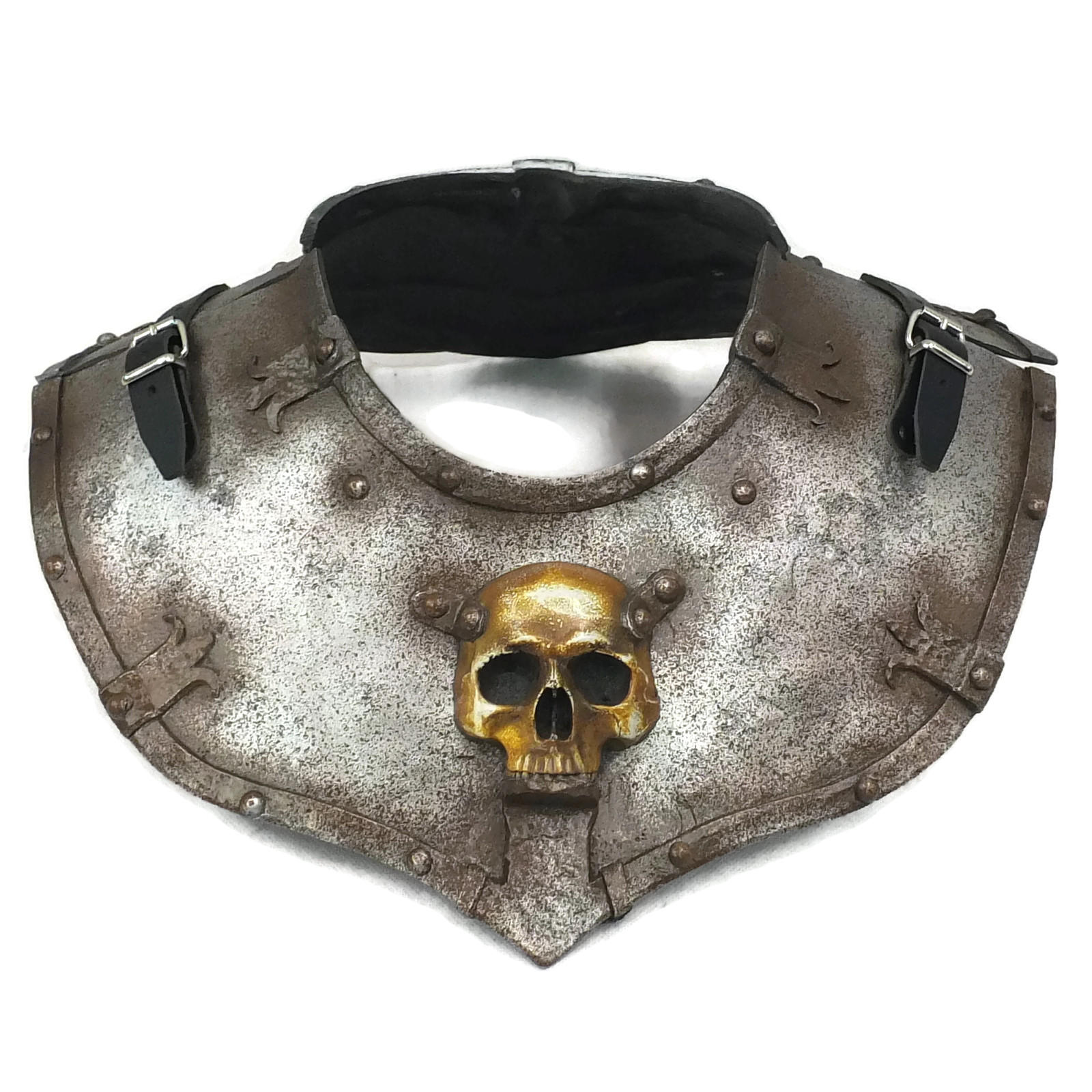 larp armour ominous skull gorget