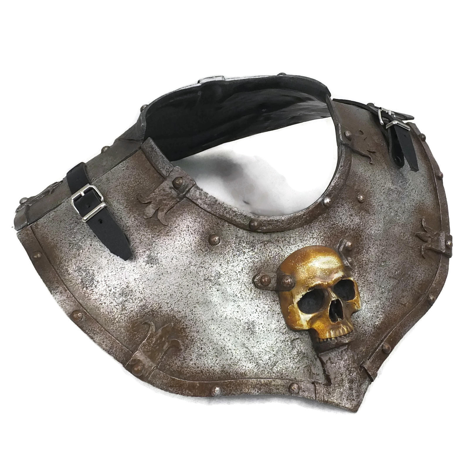 larp armour ominous skull gorget