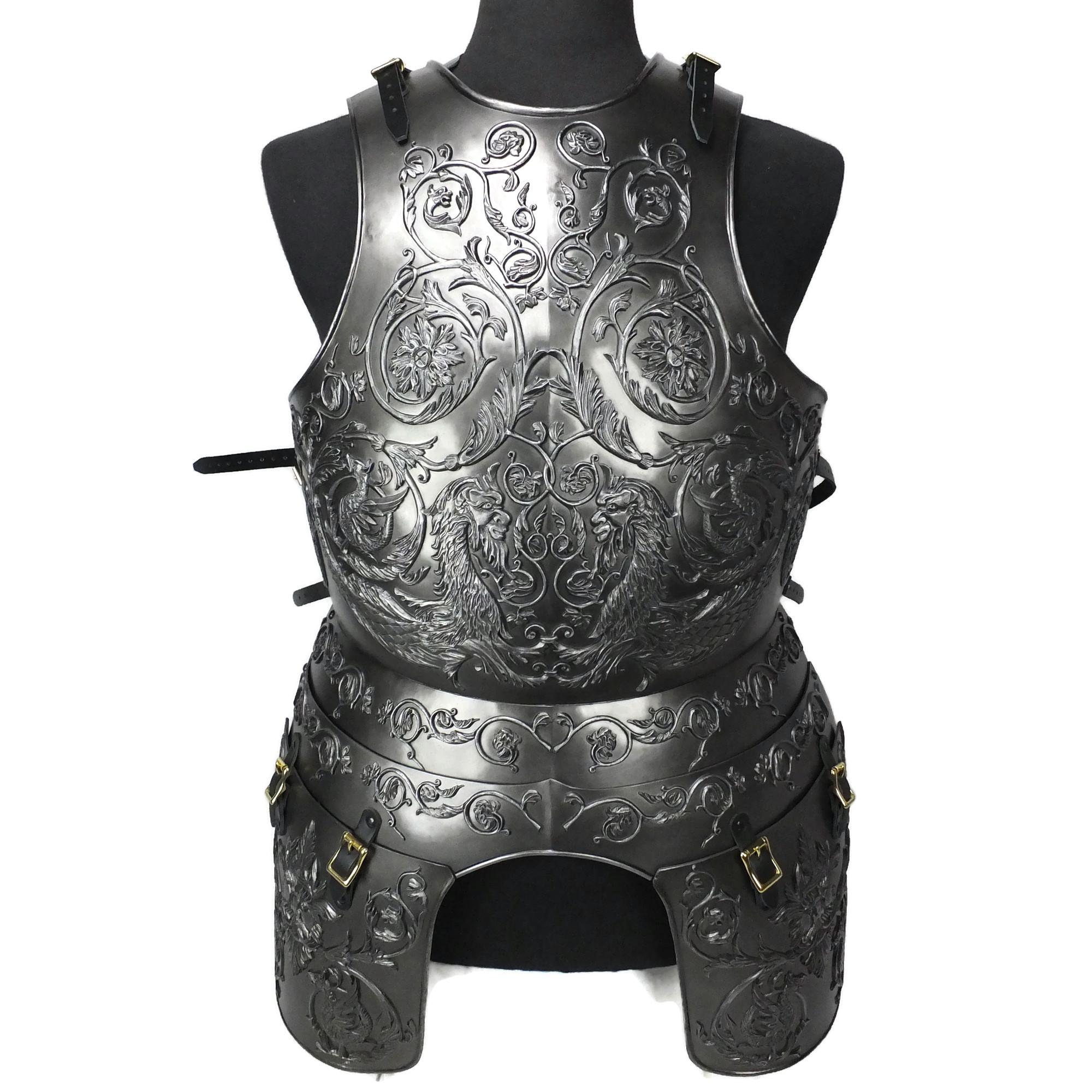Negroli armour, round neck
