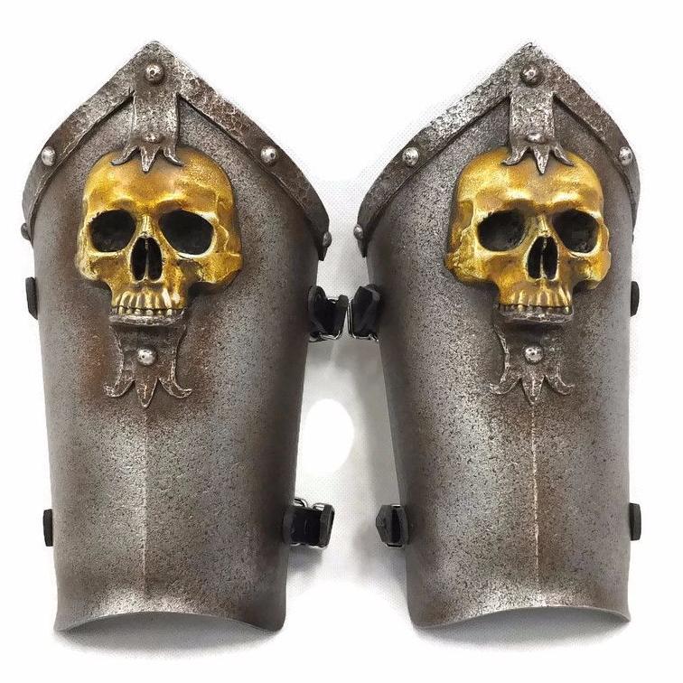 Skull design larp bracers