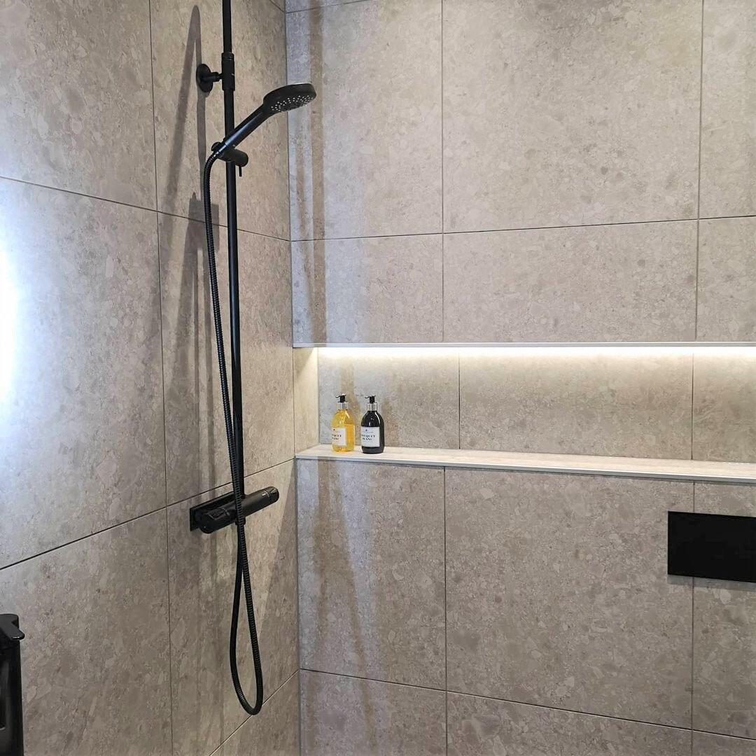 Terrazzo White Porcelain Mosaic (Matt) 100x100