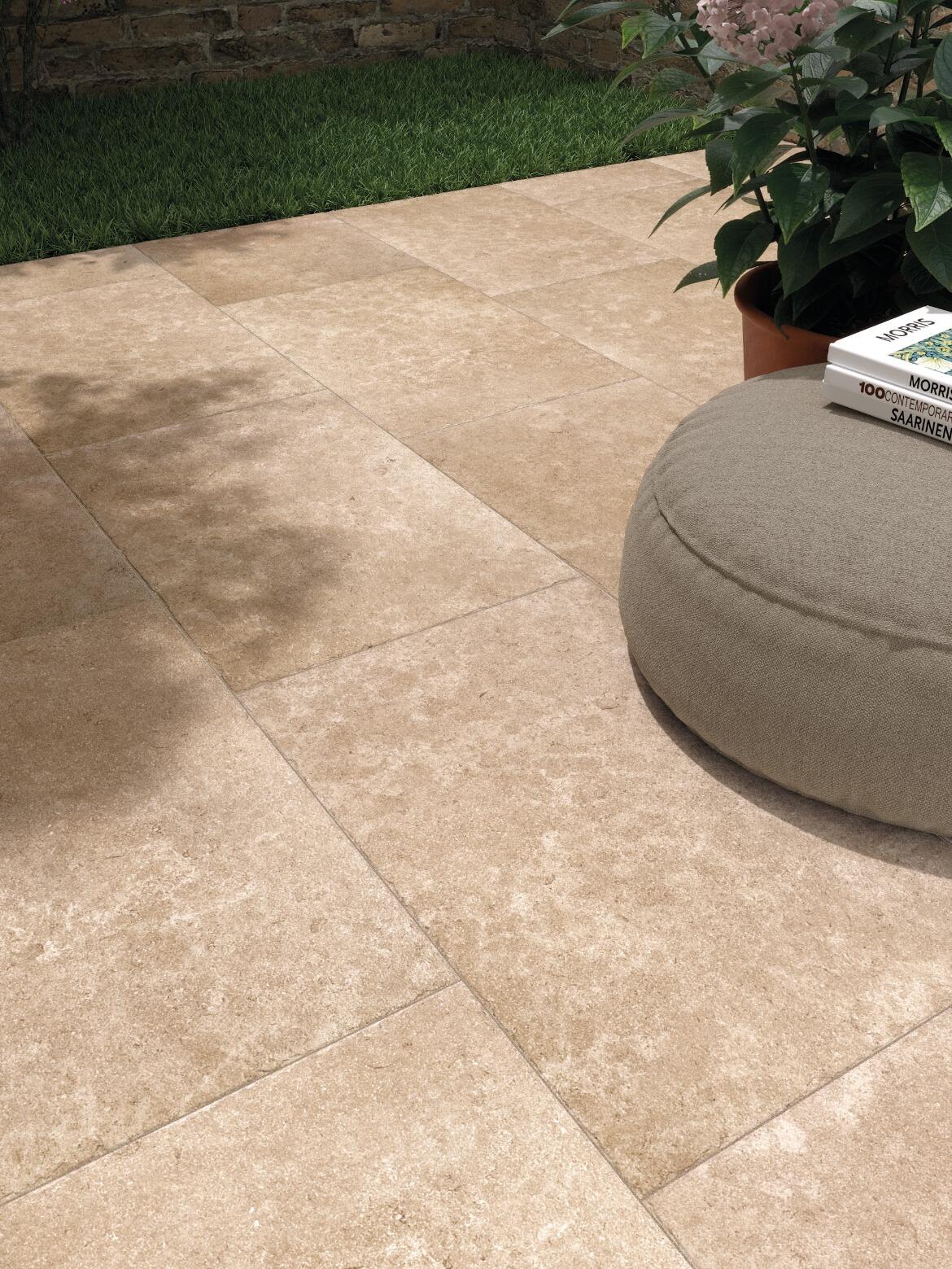 Dijon Matt Stone Effect Porcelain Tiles - indoor & Outdoor