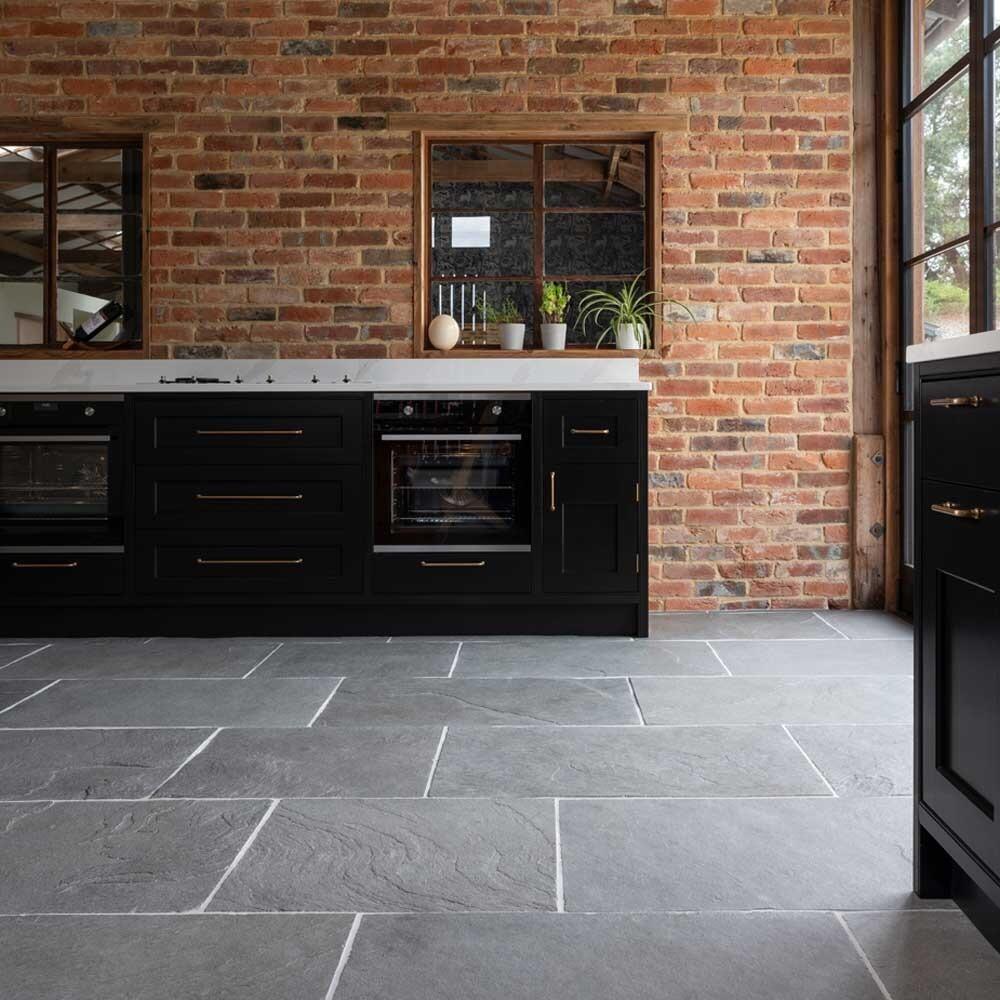 Paris Grey Limestone Tiles (Riven surface and TUMBLED edge)